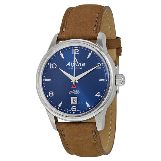 Alpina, Alpiner Automatic Sunray Navy Dial Glove Leather Men's Watch