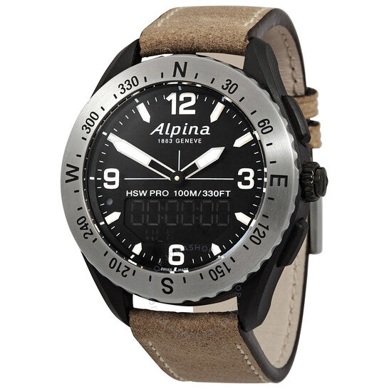 Alpina, AlpinerX Alarm Quartz Analog-Digital Black Dial Men's Watch