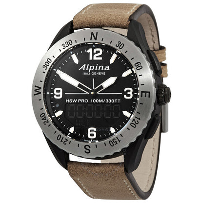 Alpina, AlpinerX Alarm Quartz Analog-Digital Black Dial Men's Watch