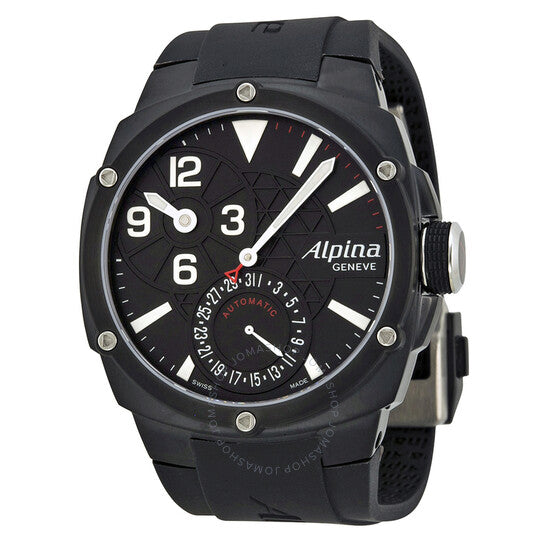 Alpina, Automatic Black Dial Black Rubber Men's Watch 950LBB4FBAE6