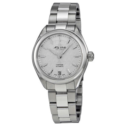 Alpina, Comtesse Automatic Guilloche Dial Stainless Steel Ladies Watch