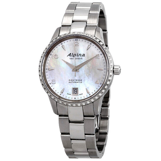 Alpina, Comtesse Automatic White Mother of Pearl Dial Ladies Watch