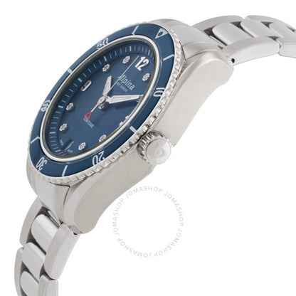 Alpina, Comtesse Quartz Diamond Blue Dial Ladies Watch