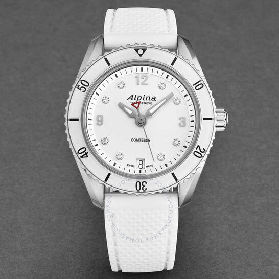 Alpina, Comtesse Quartz Diamond Silver Dial Ladies Watch