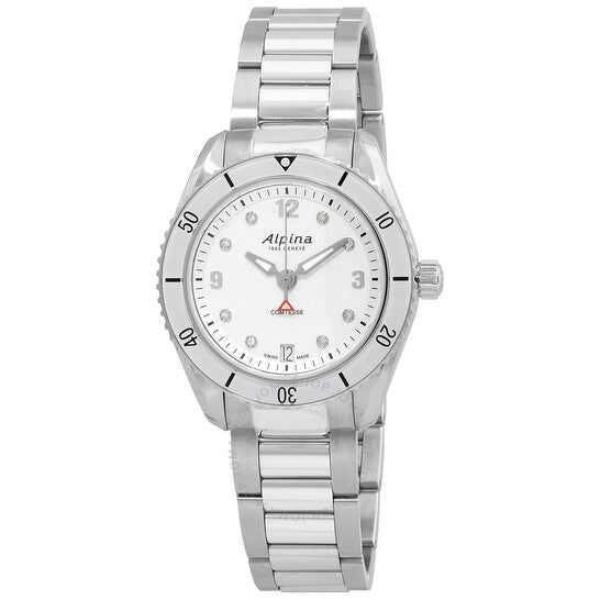 Alpina, Comtesse Quartz Diamond White Dial Ladies Watch