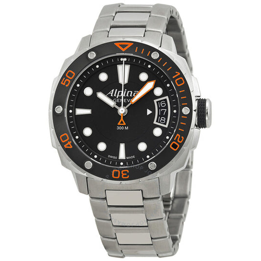 Alpina, Extreme Diver 300 Black Dial Steel Bracelet Ladies Watch AL240LBO3V6B