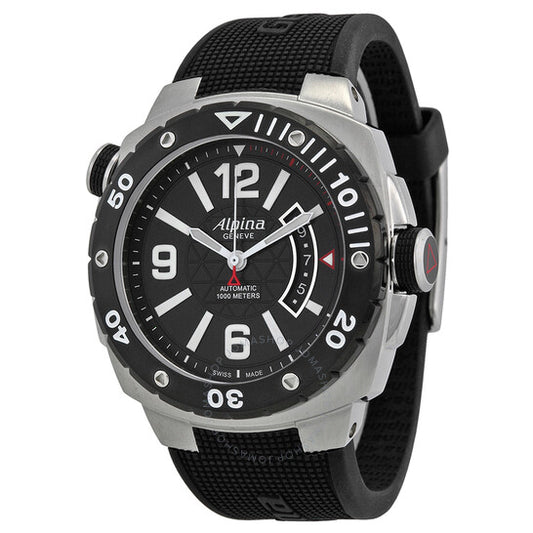 Alpina, Extreme Diver Automatic Black Dial Black Rubber Men's Watch 525LBB5AEV6