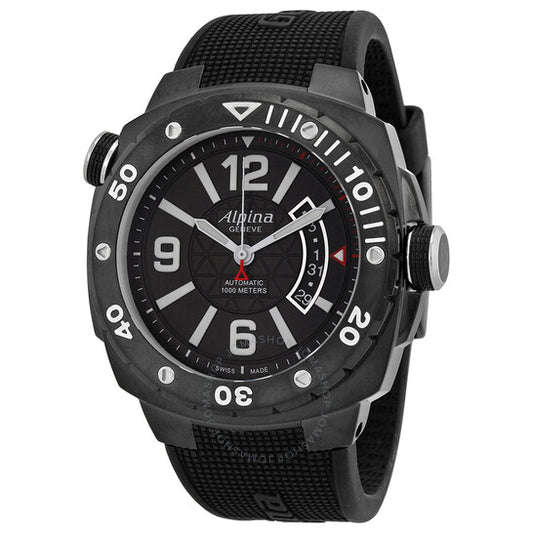 Alpina, Extreme Diver Automatic Black Dial Black Rubber Men's Watch 525LBB5FBAEV6