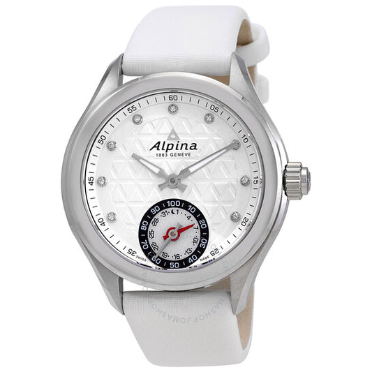 Alpina, Horological Smartwatch Alarm Crystal Silver Dial Ladies Watch