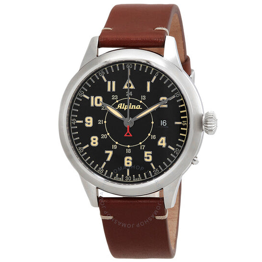 Alpina, Startimer Pilot Heritage Automatic Black Dial Men's Watch