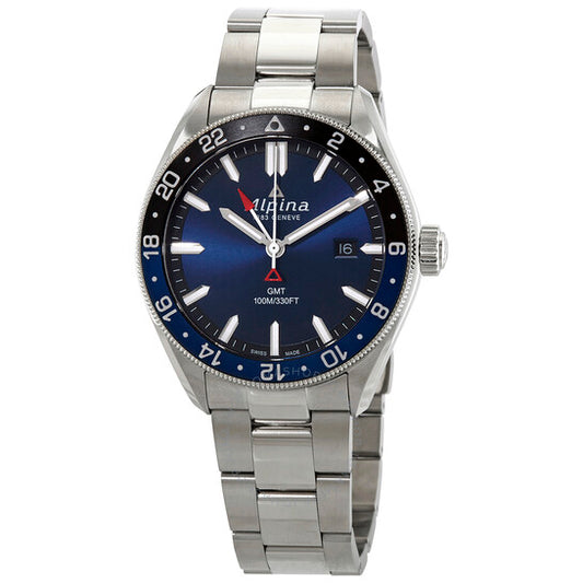 Alpina, Quartz Navy Blue Dial Batman Bezel Men's Watch