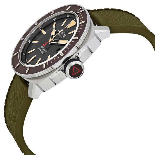 Alpina, Seastrong Diver Automatic Green Rubber Men's Watch