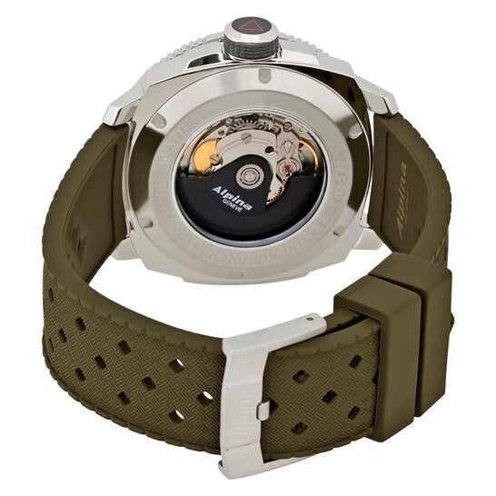 Alpina, Seastrong Diver Automatic Green Rubber Men's Watch