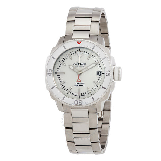 Alpina, Seastrong Diver Comtesse Quartz White Mother of Pearl Dial Ladies Watch