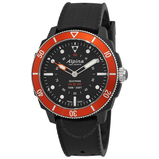 Alpina, Seastrong Horological Alarm Quartz Black Dial Men's Smart Watch