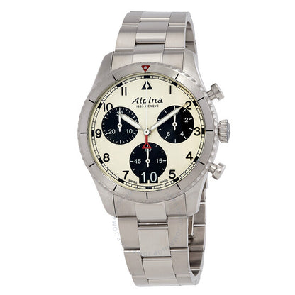 Alpina, Startimer Chronograph Quartz White Dial Men's Watch