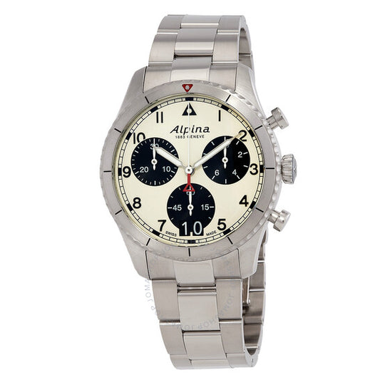 Alpina, Startimer Chronograph Quartz White Dial Men's Watch