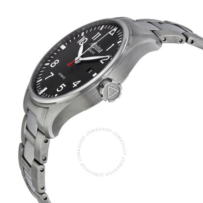 Alpina, Startimer Pilot Automatic Black Dial Steel Men's Watch