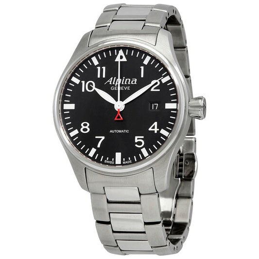 Alpina, Startimer Pilot Automatic Black Matt Dial Stainless Steel Men's Watch