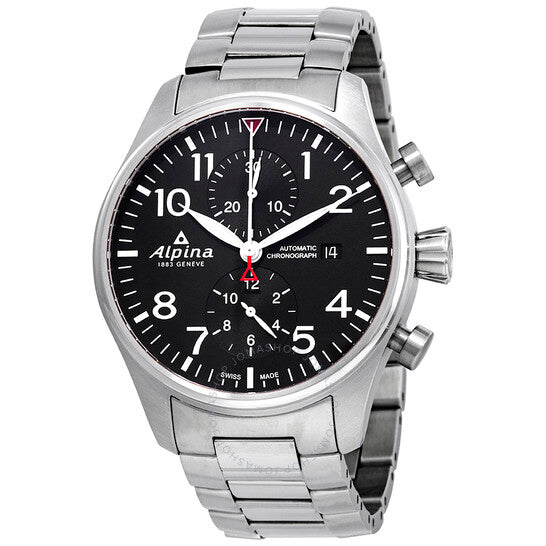 Alpina, Startimer Pilot Black Dial Chronograph Automatic Men's Watch
