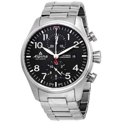 Alpina, Startimer Pilot Black Dial Chronograph Automatic Men's Watch