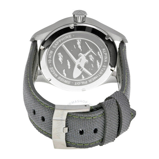 Alpina, Startimer Pilot Black Dial Grey Fabric Men's Watch