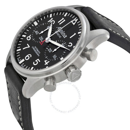 Alpina, Startimer Pilot Chronograph Black Dial Automatic Men's Watch