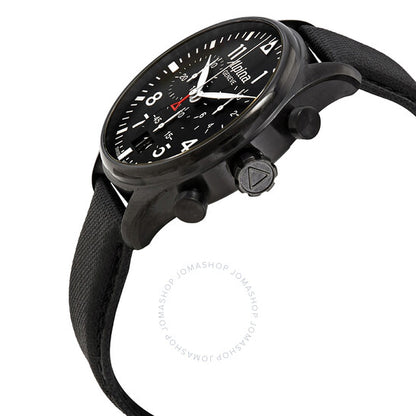Alpina, Startimer Pilot Chronograph Black Dial Men's Watch