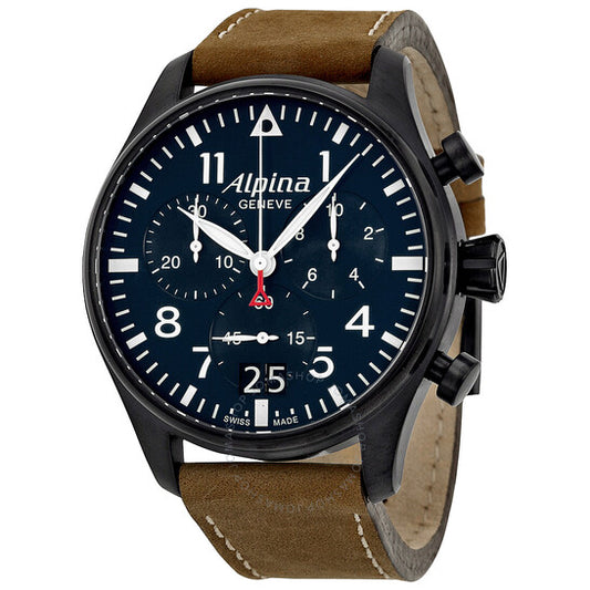 Alpina, Startimer Pilot Chronograph Blue Dial Men's Watch