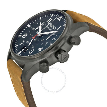 Alpina, Startimer Pilot Chronograph Blue Dial Men's Watch