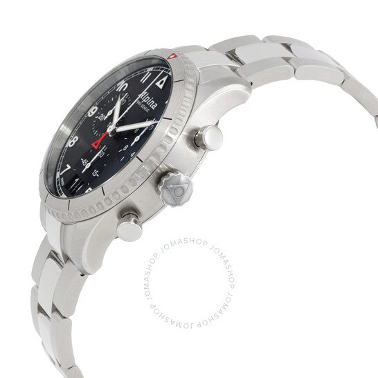 Alpina, Startimer Pilot Chronograph Quartz Black Dial Men's Watch