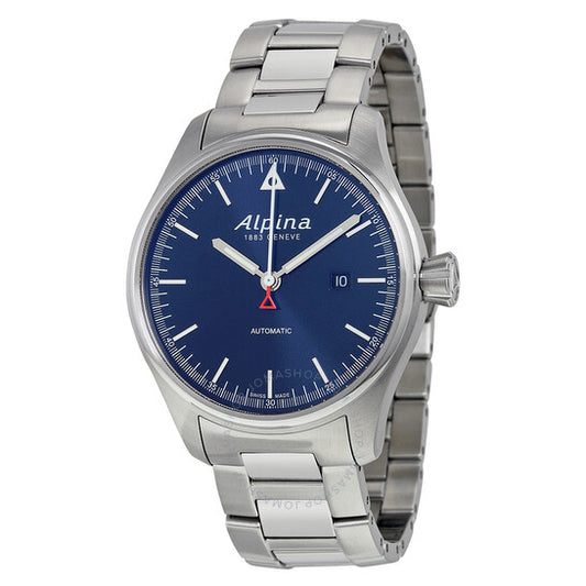Alpina, Startimer Pilot Navy Sunray Dial Stainless Steel Men's Watch