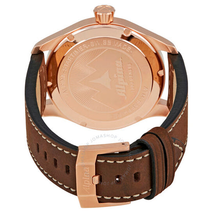 Alpina, Startimer Pilot White Dial Automatic Men's Leather Watch