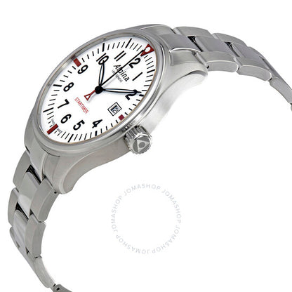 Alpina, Startimer Pilot White Dial Stainless Steel Men's Watch