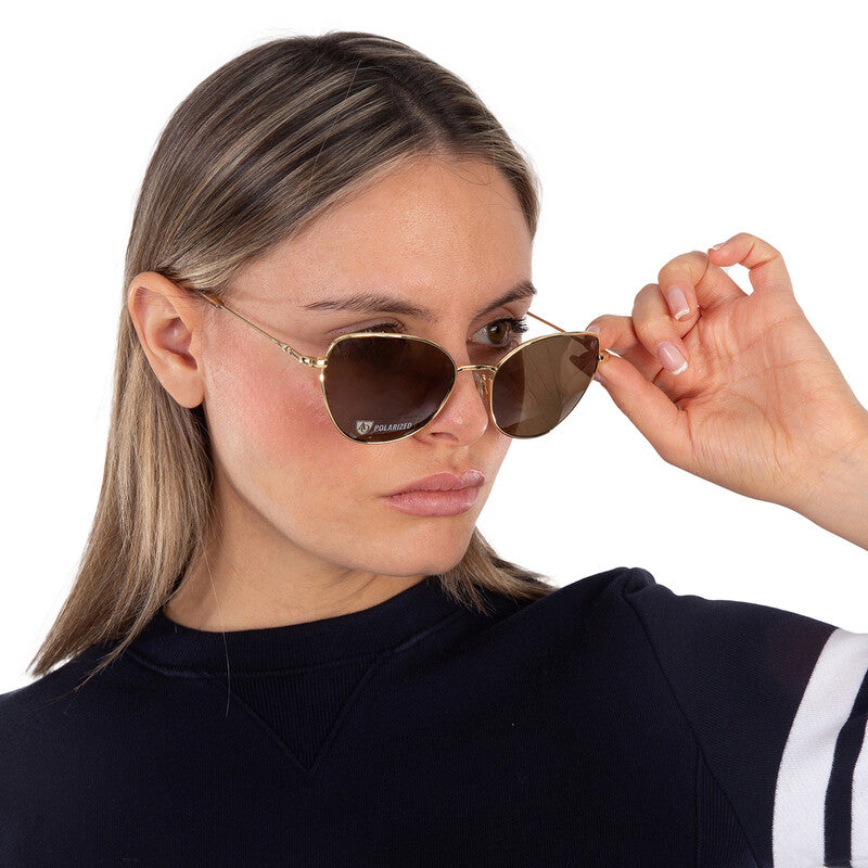 Polarized Brown Cat Eye Ladies Sunglasses