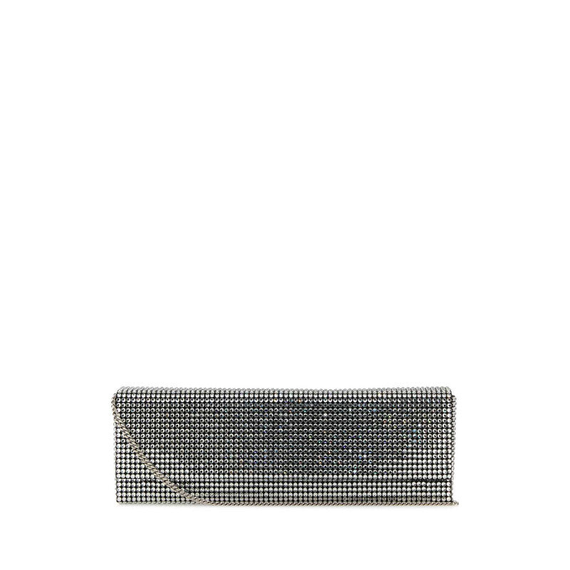 Embellished Satin Amini Paloma Clutch