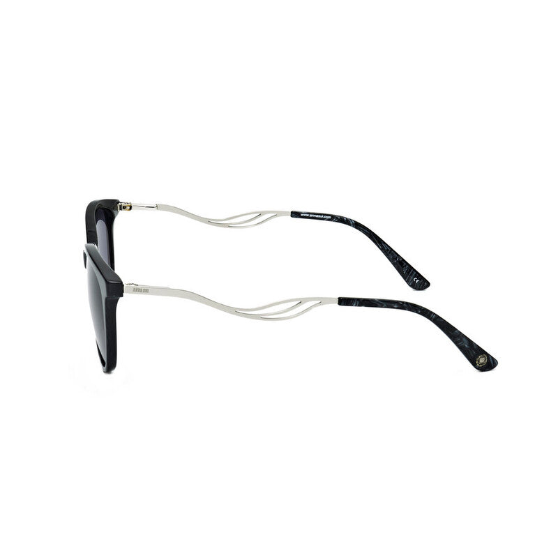 Ladies Black Round Sunglasses