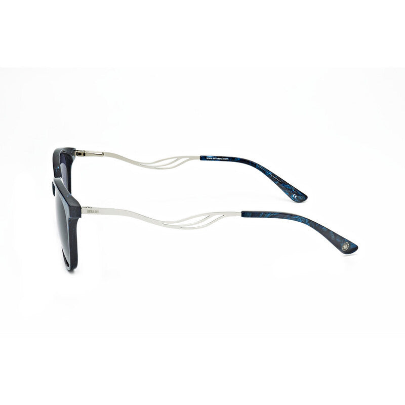 Ladies Blue Round Sunglasses