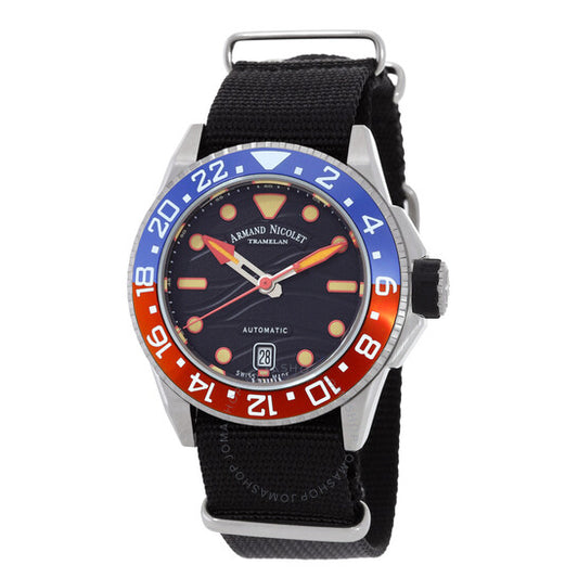 Armand Nicolet, JSH GMT Automatic Black Dial Men's Watch