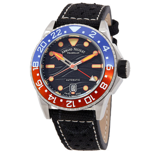 Armand Nicolet, JSH GMT Automatic Black Dial Men's Watch