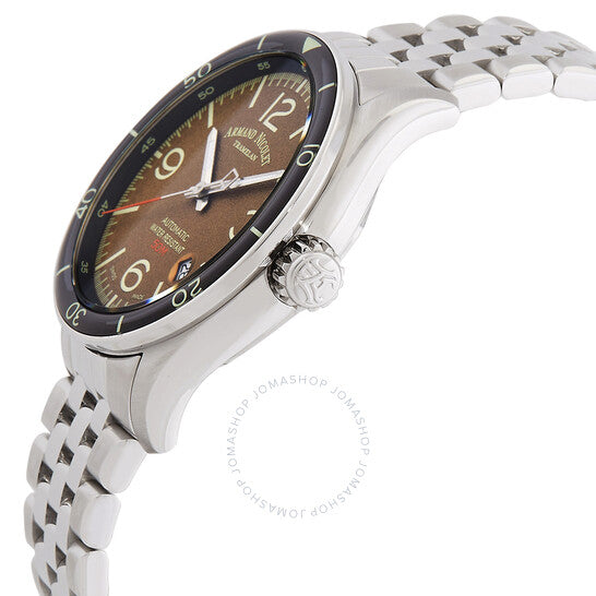 ساعة أرماند نيكوليت M2H أوتوماتيكية للرجال بمينا بني