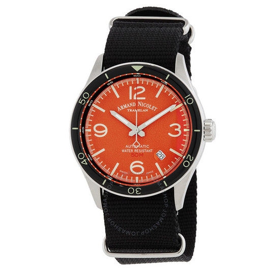 Armand Nicolet, M2H Automatic Orange Dial Men's Watch