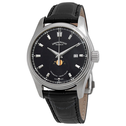 Armand Nicolet, MH2 Moonphase Automatic Black Dial Men's Watch