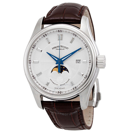 Armand Nicolet, MH2 Moonphase Automatic Silver Dial Men's Watch