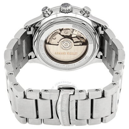 ساعة أرماند نيكوليت MHA كرونوغراف أوتوماتيكية للرجال بمينا أسود