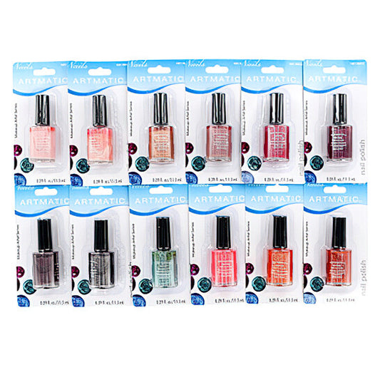 Artmatic, Mega Reflect Nail Polish 72 Pcs Assorted Colors .39 oz Ea (11.5 ml)