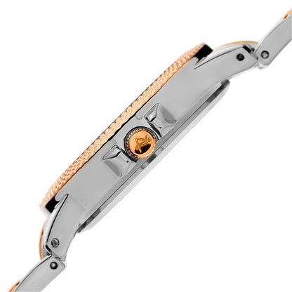 Diamond Black Dial Two-tone Ladies Watch