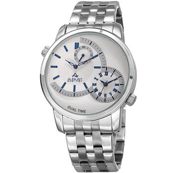 Dual Time Quartz White Dial Men's Watch