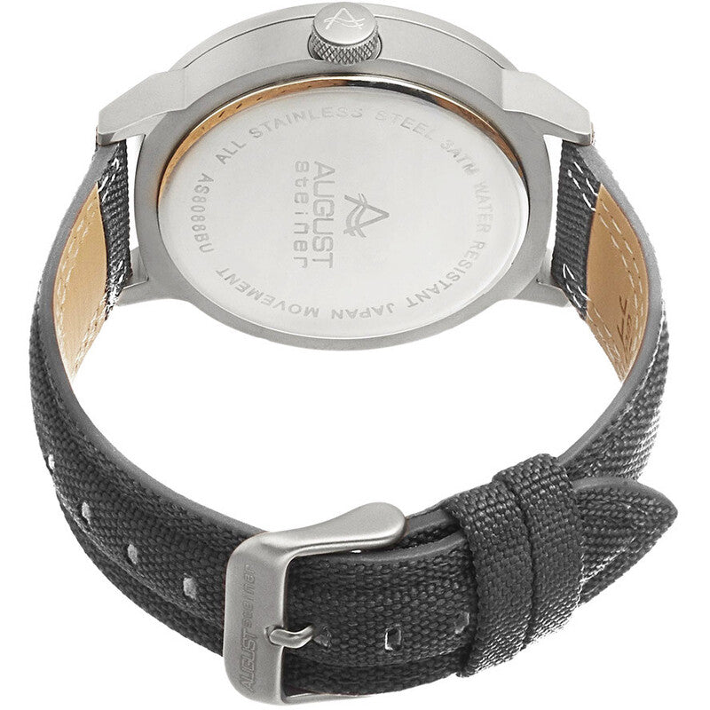 Grey Dial Grey Canvas Men's Watch