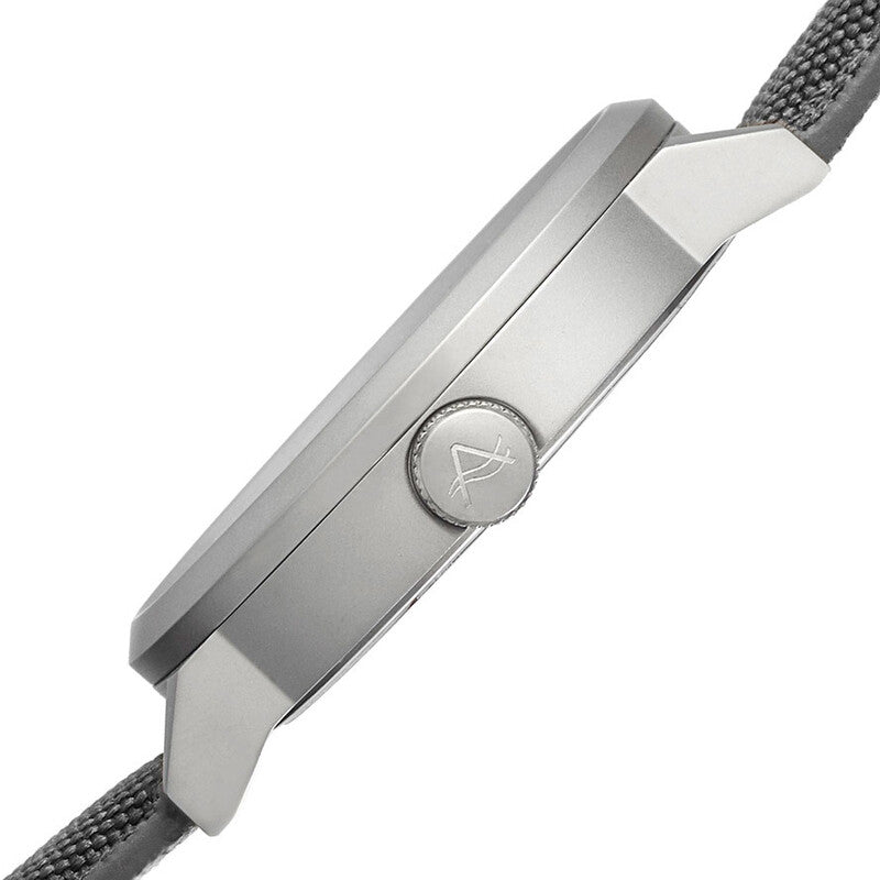 Grey Dial Grey Canvas Men's Watch